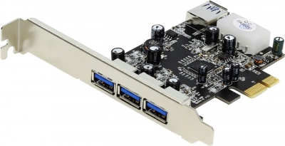  STLab U-940 (RTL) PCI-Ex1, USB3.0, 3 port-ext, 1 port-int  