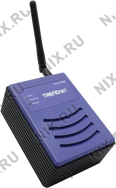  TRENDnet <TPL-210AP> Wireless Powerline Access Point (802.11b/g, Powerline  85Mbps,  1x2dBi)  