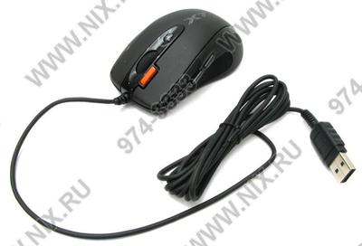  A4Tech Mini Optical Mouse <X7-710MK-Black>  (RTL) USB  7btn+Roll,    