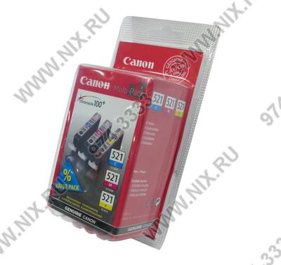  Canon CLI-521 ChromaLife Pack <2934B007AA/10AA>   CLI-521 C/M/Y  