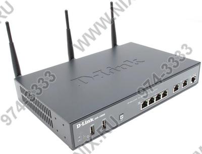  D-Link <DSR-1000N>Wireless Unified Services Router(4UTP 10/100/1000Mbps,802.11b/g/n,2xUSB2.0,2xWAN,150Mbps,3x2dBi)  