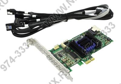  Adaptec RAID 6405E ASR-6405E KIT PCI-E x1, 4-port SAS/SATA 6Gb/s  RAID 0/1/1E/10,  Cache  128Mb  