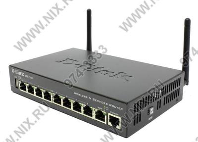  D-Link <DSR-250N> Wireless Unified Services Router (8UTP 10/100/1000Mbps, 802.11b/g/n, 1xWAN, USB2.0, 2x2dBi)  