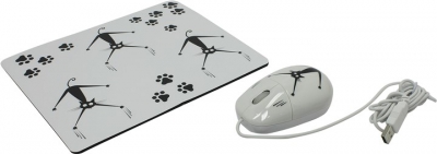  CBR Optical Mouse <Crazy Cat> (RTL)  USB  3but+Roll+  