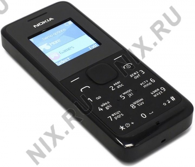  NOKIA 105 Black (DualBand, 1.4"  128x128@64K,  8Mb)  