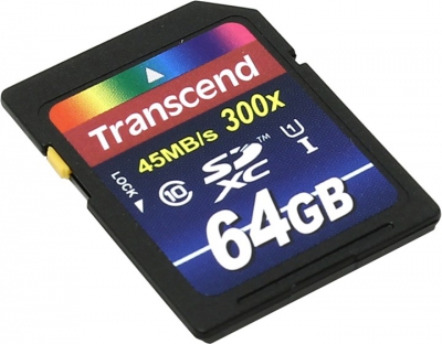  Transcend <TS64GSDU1> SDXC Memory Card 64Gb UHS-I Class10  