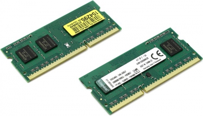  Kingston <KVR13S9S8K2/8> DDR3 SODIMM 8Gb KIT 2*4Gb <PC3-10600>  (for  NoteBook)  