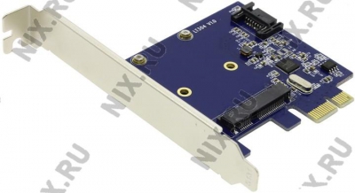  Espada <PCIE020B> (RTL) PCI-Ex1, SATA 6Gb/s, 1port-int  +  1port-mSATA  