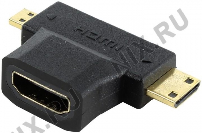  5bites <HH1805FM-T>  HDMI F ->  micro+miniHDMI  M  