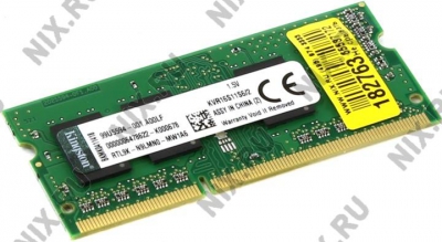  Kingston ValueRAM <KVR16S11S6/2> DDR3 SODIMM  2Gb <PC3-12800> CL11  (for  NoteBook)  