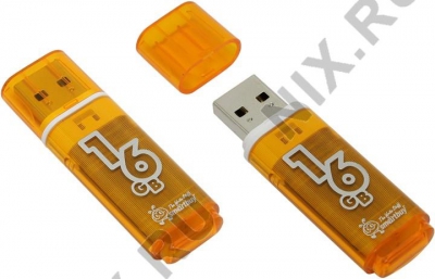  SmartBuy Glossy <SB16GBGS-Or> USB2.0  Flash Drive  16Gb  (RTL)  